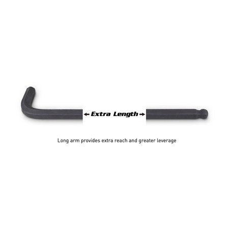 Capri Tools S2 Steel Metric/SAE Long Arm Ballpoint End Hex Key Set, 18 pcs CP130MS